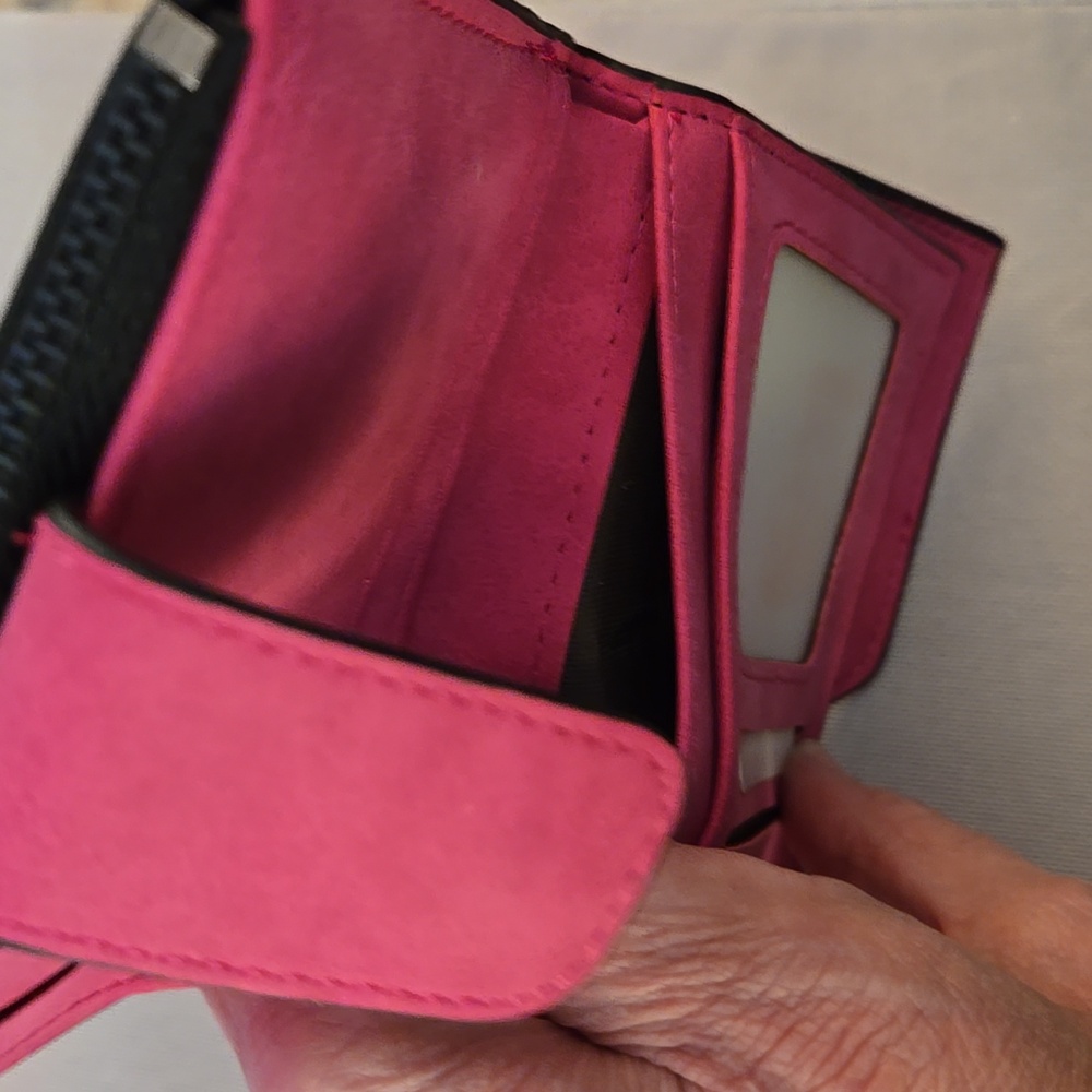 Orange Wallet with Zip Closure. Pink Wallet. Green.wallet - Picture 7 of 16